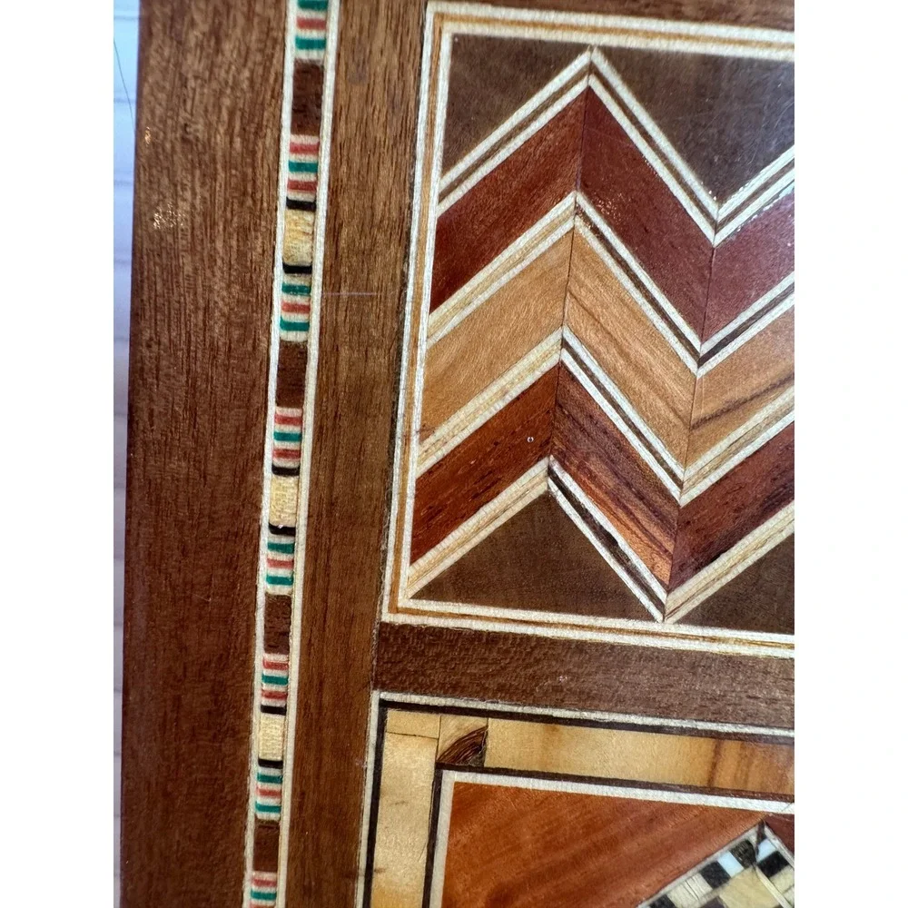 Vintage Syrian Marquetry Wood Inlaid Address Book Mosaic Handmade‎ Wood Book